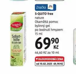 dm drogerie S-quito free bylinný gel nabídka