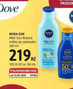 dm drogerie Nivea sun mléko po opalování nabídka