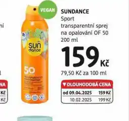 dm drogerie Sundance sport sprej na opalování nabídka