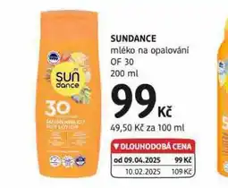 dm drogerie Sundance mléko na oplaování of 30 nabídka