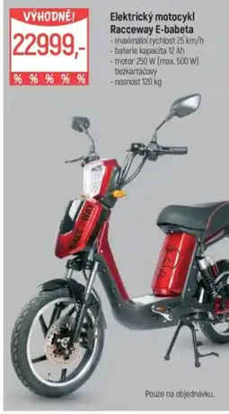 Globus Elektrický motocykl Racceway E-babeta nabídka