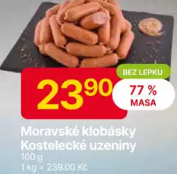 Hruška Moravské klobásky Kostelecké uzeniny nabídka