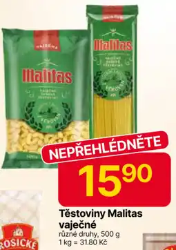 Hruška Těstoviny Malitas vaječné nabídka