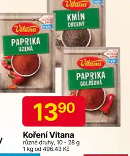 Hruška VITANA Koření nabídka