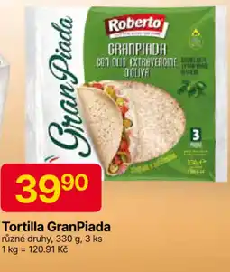 Hruška Roberto Tortilla GranPiada nabídka