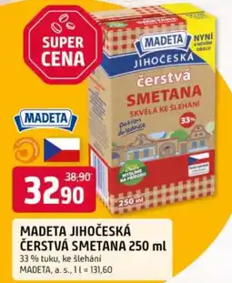 Trefa MADETA Jihočeská čerstvá smetana nabídka