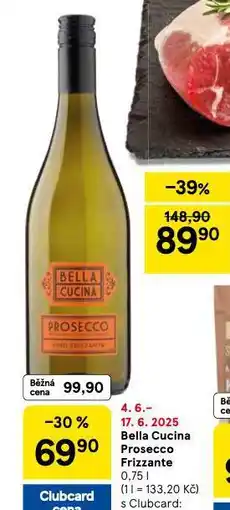 Tesco Bella cucina prosecco frizzante nabídka
