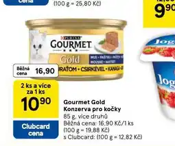 Tesco Gourmet gold konzerva pro kočky nabídka