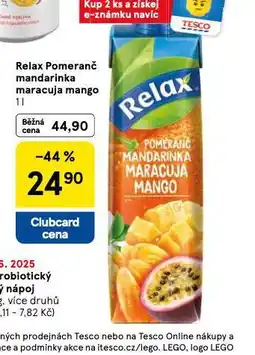 Tesco Relax pomeranč mandarinka maracuja mango nabídka