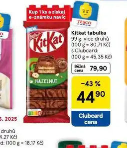 Tesco Kitkat tabulka nabídka