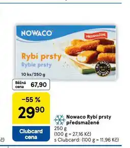 Tesco Nowaco rybí prsty předsmažené nabídka
