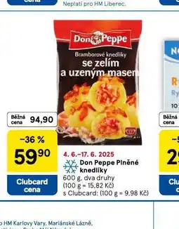 Tesco Don peppe plněné knedlíky nabídka