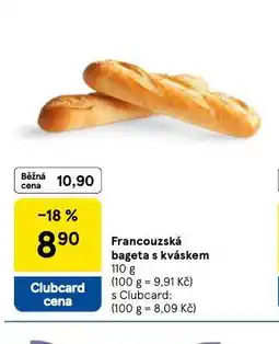 Tesco Francouzská bageta s kváskem nabídka