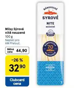 Tesco Milsy sýrové nitě uzené nabídka