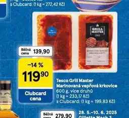 Tesco Marinovaná vepřová krkovice nabídka