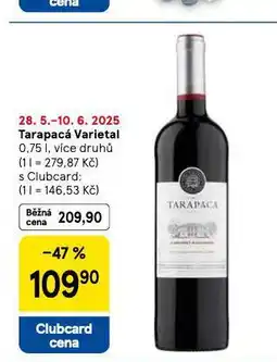 Tesco Tarapacá varietal nabídka