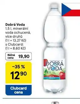 Tesco Dobrá voda ochucená nabídka