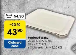 Tesco Papírové tácky nabídka
