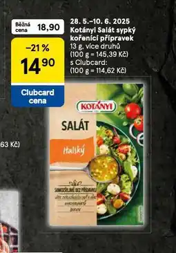 Tesco Kotányi salát sypký kořenící přípravek nabídka