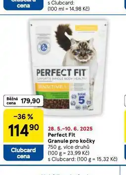 Tesco Perfect fit granule pro kočky nabídka
