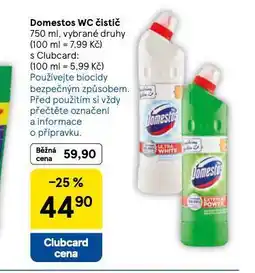 Tesco Domestos wc čistič nabídka