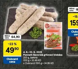 Tesco Ponnath bavorská grilovací klobása nabídka