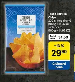 Tesco Tesco tortilla chips nabídka