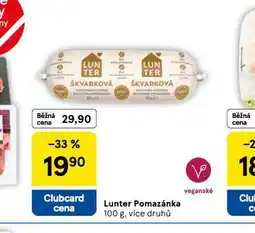 Tesco Lunter pomazánka nabídka