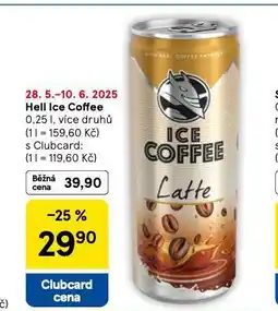 Tesco Hell ice coffee nabídka