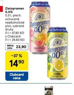 Tesco Zlatopramen 0,0% nabídka