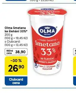 Tesco Olma smetana ke šlehání 33% nabídka