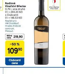 Tesco Rodinné vinařství břeclav nabídka