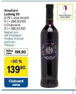 Tesco Vinařství ludwig 30 nabídka