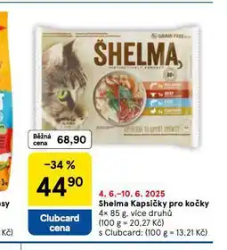 Tesco Shelma kapsičky pro kočky nabídka