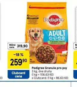Tesco Pedigree granule pro psy nabídka
