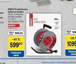 Tesco Emos prodlužovací kabel na bubnu nabídka