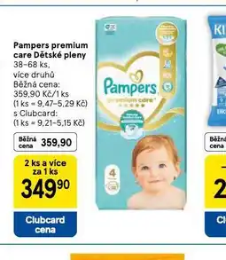 Tesco Pampers dětské plenky nabídka