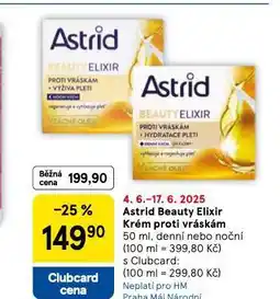Tesco Astrid beauty elixír krém proti vráskám nabídka