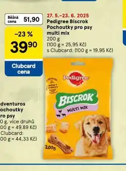 Tesco Pedigree biscrok pochoutka pro psy mupti mix nabídka