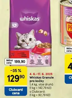 Tesco Whiskas granule pro kočky nabídka