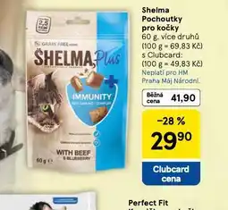 Tesco Shelma pochoutky pro kočky nabídka