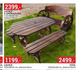 Baumax Lavice s opěradlem nabídka