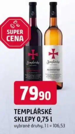 Trefa Templářské sklepy nabídka