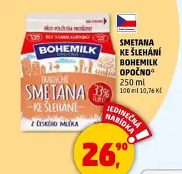 Penny Market Smetana ke šlehání Bohemilk opočno nabídka
