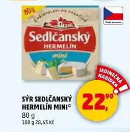 Penny Market Sýr Sedlčanský Hermelín mini nabídka