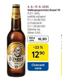 Tesco Velkopopovický Kozel 10 nabídka