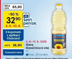 Tesco Giana Slunečnicový olej nabídka