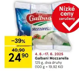 Tesco Galbani mozzarella nabídka