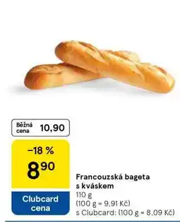 Tesco Francouzská bageta s kváskem nabídka