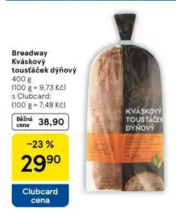 Tesco Breadway Kváskový tousťáček dýňový nabídka